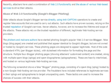 Google's Blogger Phishing